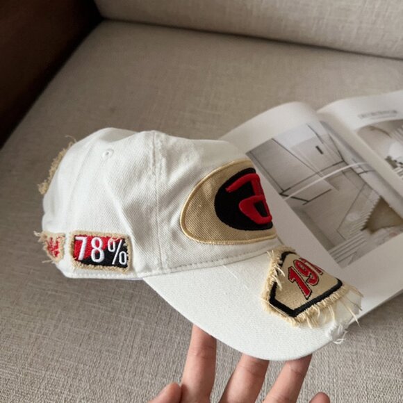 Diesel White Baseball Cap - Picture 4 of 8